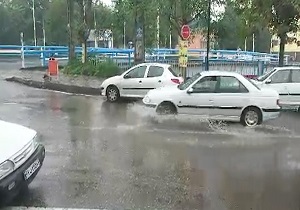آبگرفتگی معابر منطقه نجارکلا + فیلم
