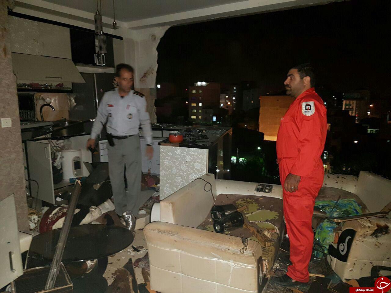 انفجار مهیب آپارتمان در محمدشهر + تصاویر