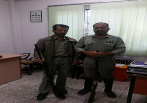 کشف ۲ قبضه سلاح از شکارچیان متخلف در آمل