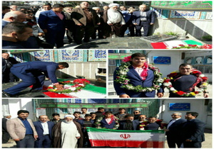 اهدای مدال های جهانی کشتی گیران بهنمیری به شهدای مدافع حرم