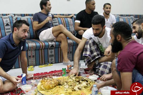 ژاوی و پورعلی گنجی در ضیافت شام بازیکن السد +عکس