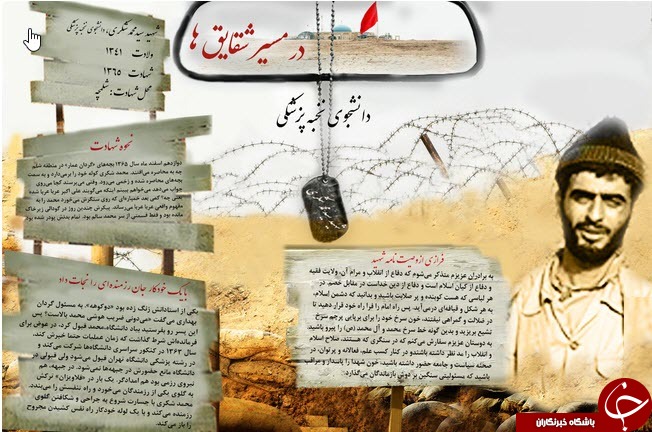 اینفوگرافی،شهید سیدمحمد شکری دانشجوی نخبه پزشکی