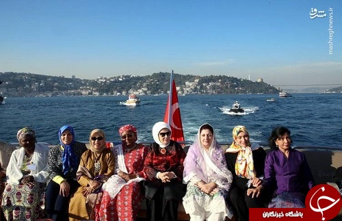 همسر جهانگیری در ضیافت ناهار همسر اردوغان +تصاویر