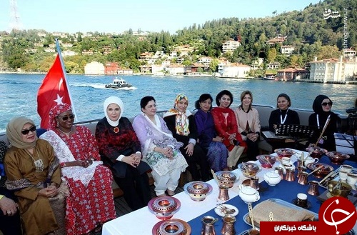 همسر جهانگیری در ضیافت ناهار همسر اردوغان +تصاویر