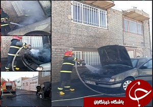 حریق خودرو در بیرجند