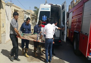 سقوط کارگر از ارتفاع سه متری در بافق