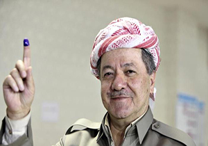 حضور بارزانی در همه پرسی جدایی اقلیم کردستان عراق + فیلم