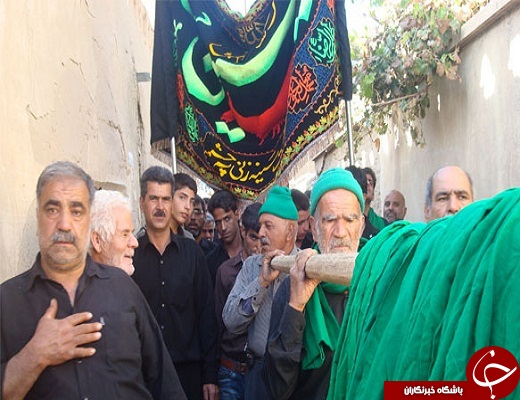 محله گردی آیین سنتی عزاداری در مهریز+تصویر