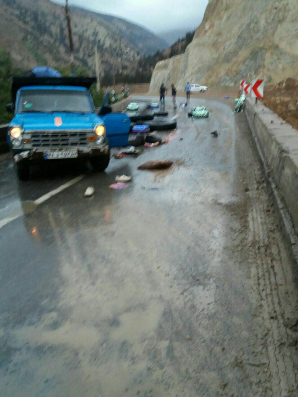 یک کشته در تصادف جاده کندوان
