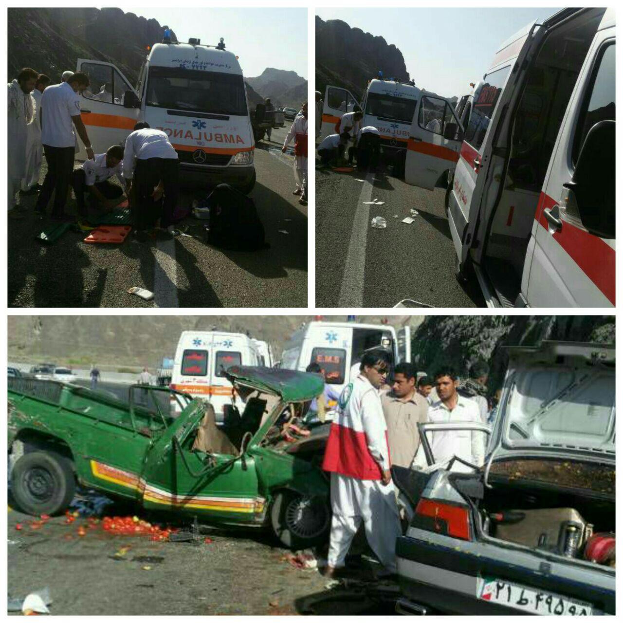 اسامی فوت شدگان حادثه رانندگی محور ایرانشهراعلام شد