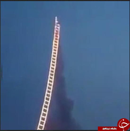 نردبان آتشین رو به آسمان +تصاویر