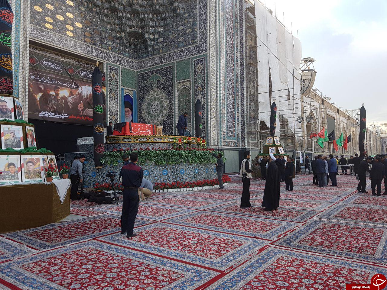 مراسم وداع با پیکر مطهر شهید حججی در حرم مطهر امام رضا(ع)