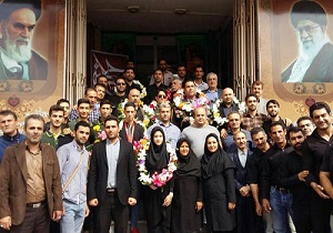 استقبال از قهرمانان کاراته و پرس سینه