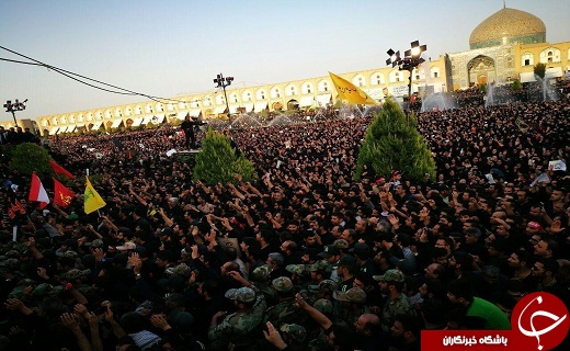 ورود پیکر شهید حججی به اصفهان+تصاویر
