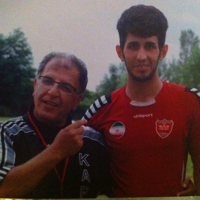 مهاجم فقید پرسپولیس و مجید نائینی در یک قاب