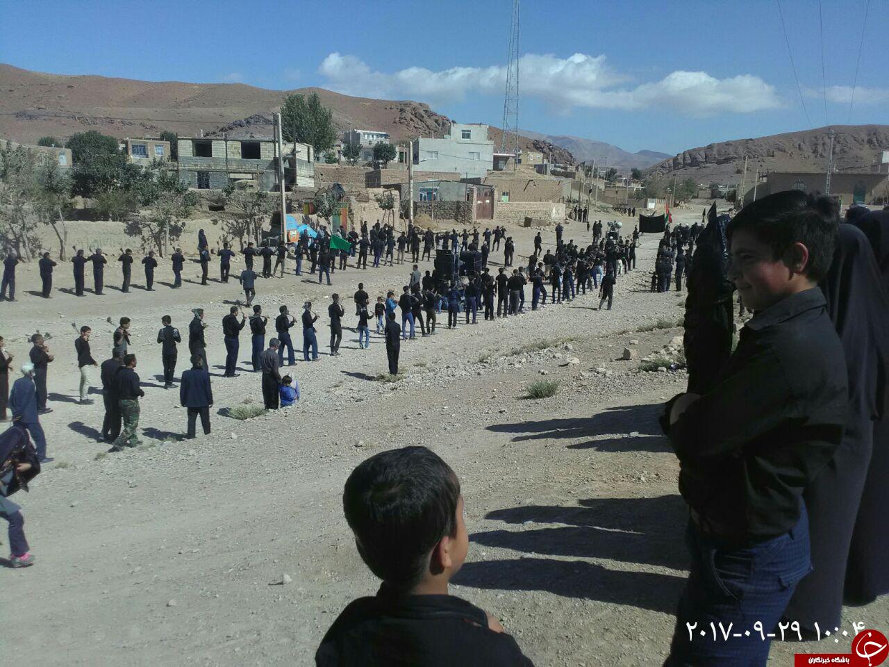 عزاداری و زنجیرزنی در روستای &laquo;دهنه شیرین&raquo; + تصاویر