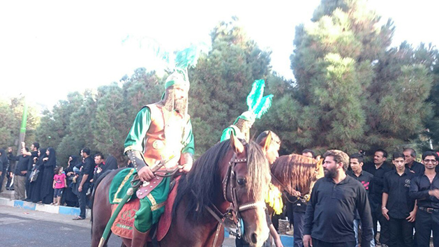 آیین سنتی مذهبی خیمه کوبی در نوش آباد برگزارشد