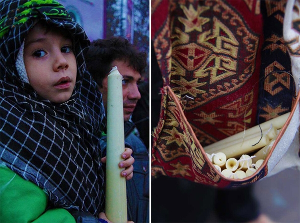 آیین سنتی شمع گردانی روز تاسوعای حسینی در اردبیل