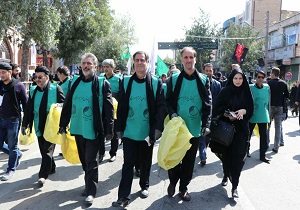 حضور پاکبانان حسینی در مراسم تاسوعای حسینی اردبیل