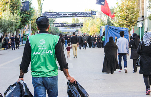 حضور پاکبانان حسینی در مراسم تاسوعای حسینی اردبیل