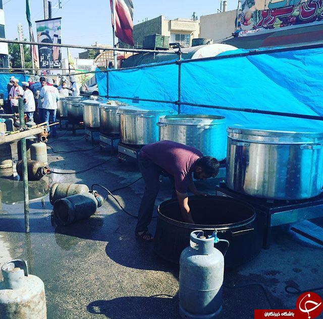 پخت آش نذری در کرمان + تصاویر