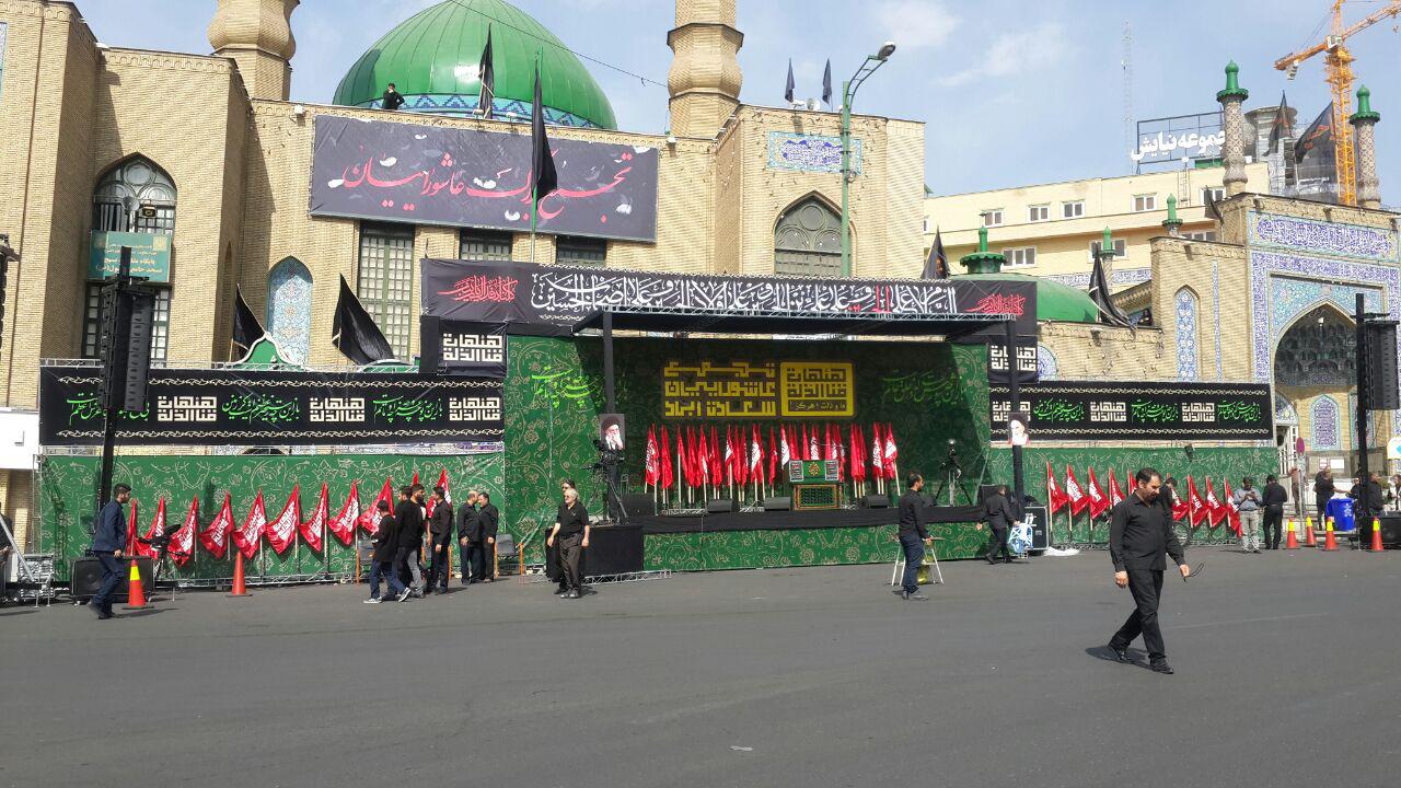 تجمع بزرگ عاشورائيان در سعادت&zwnj;آباد آغاز شد
