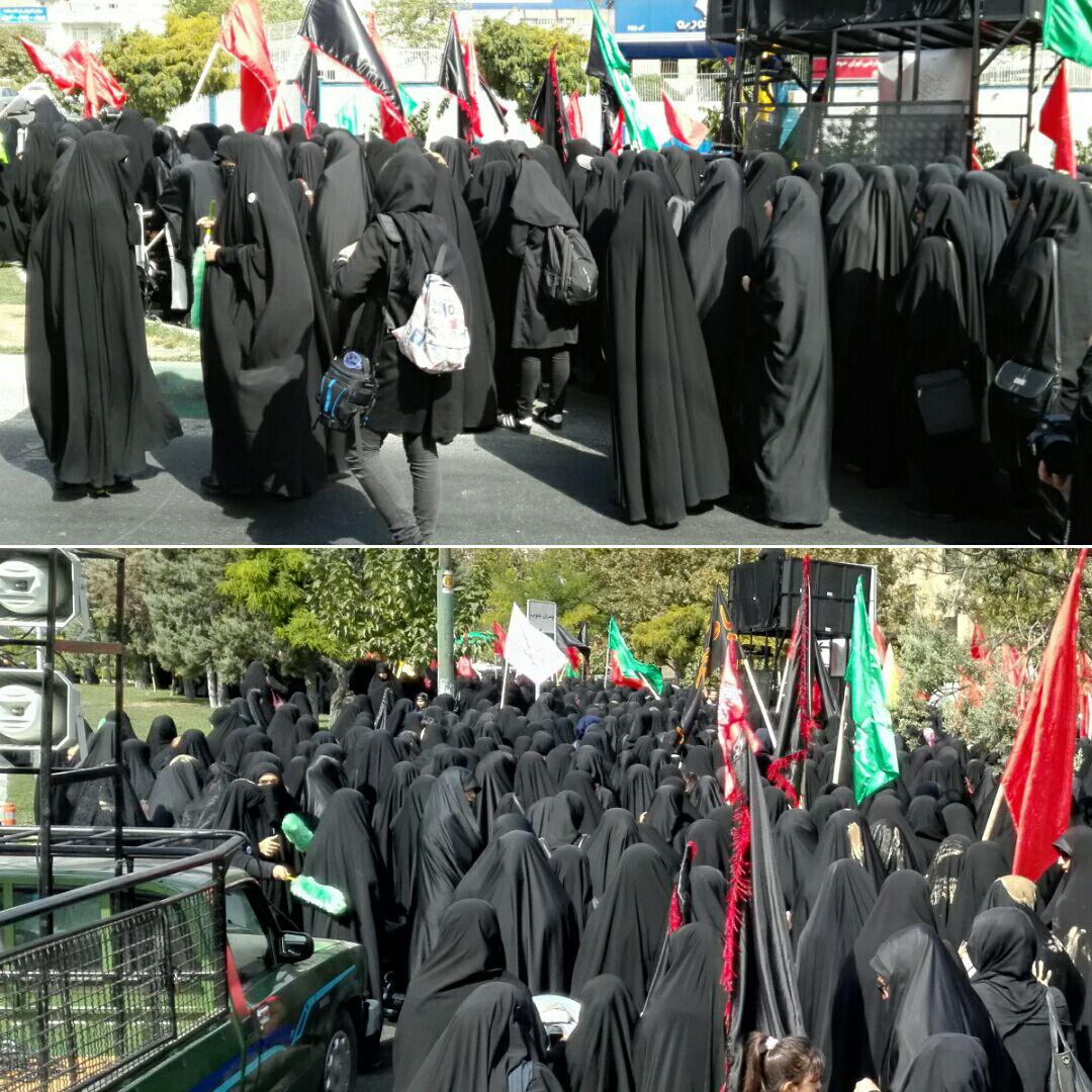 تجمع بزرگ عاشورائیان تهران در ظهر عاشورا ۹۶