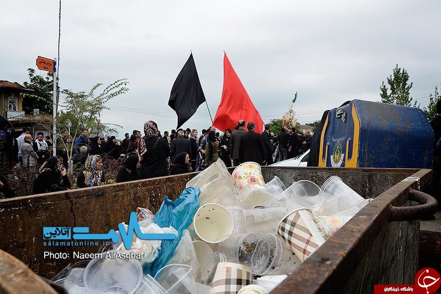 نذری&zwnj;خوران و معضل ظروف یکبار مصرف