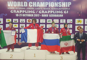 کسب مقام سوم در مسابقات جهانی گراپلینگ