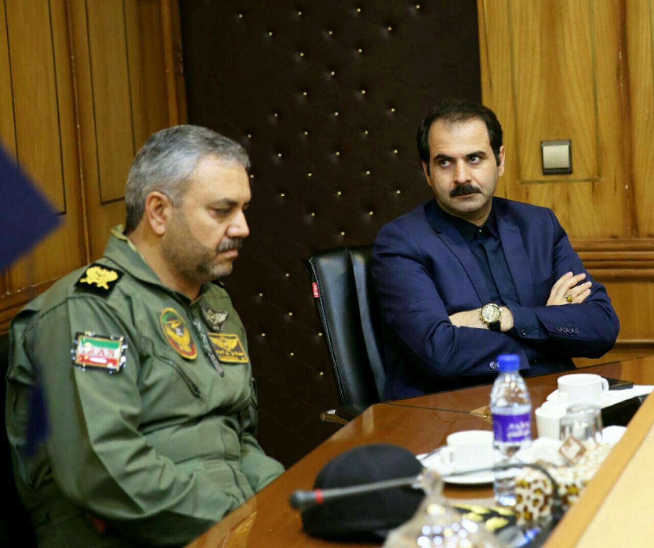 دیدار استاندار کرمانشاه با فرمانده  هوانیروز کرمانشاه
