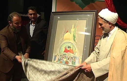 رونمایی از اثر تجسمی پیاده روی اربعین در اراک