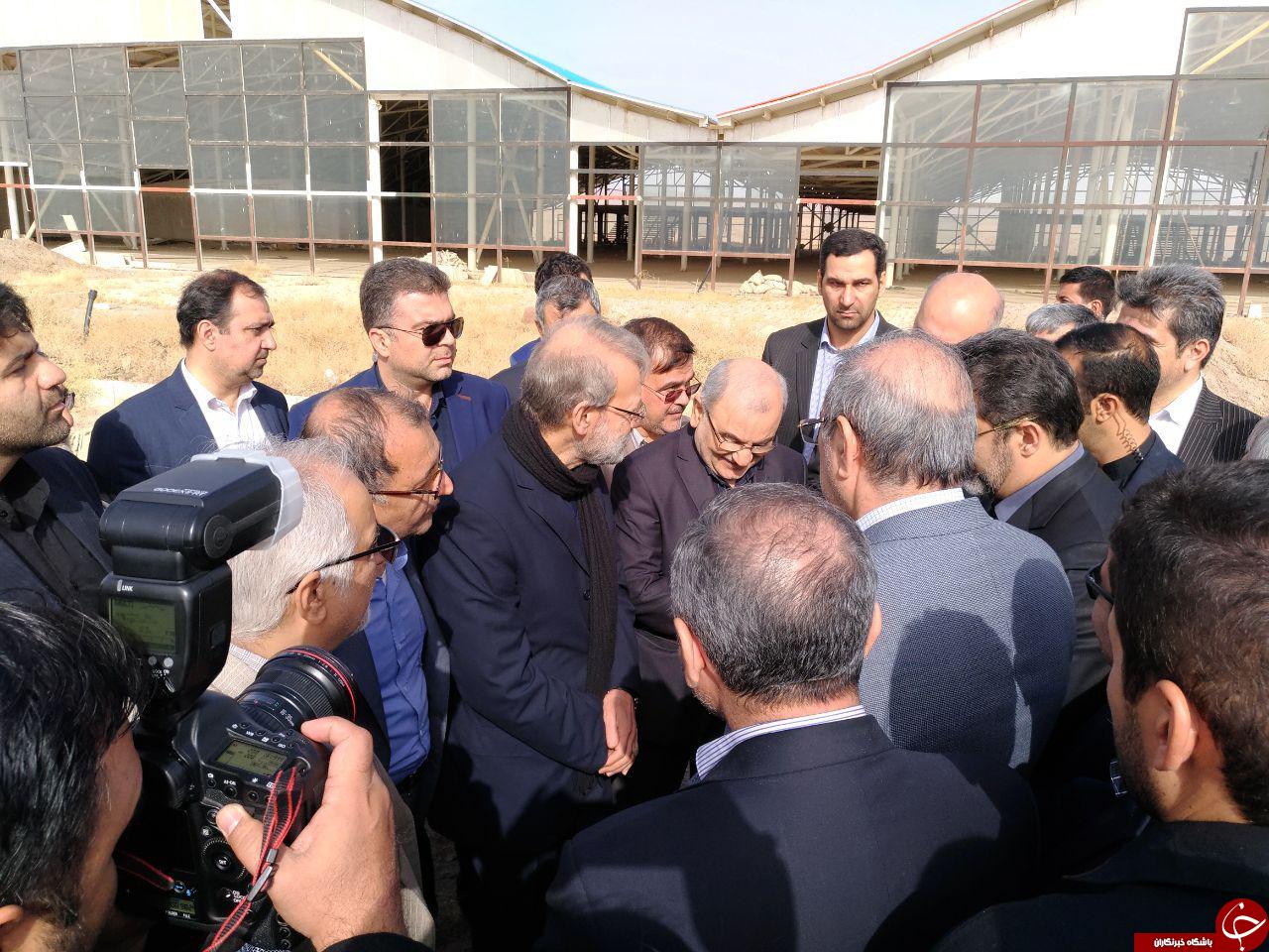 بازدید لاریجانی از فرودگاه قم+تصاویر