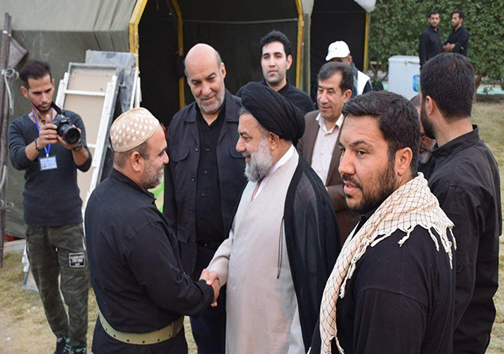 بازدید آیت الله میرعمادی از موکب لرستان در نجف اشرف + تصاویر