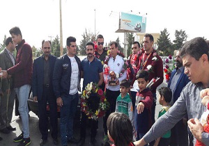 رزمی کاران شاهرودی راه یافته به تیم ملی ووشو به زادگاهشان بازگشتند