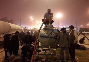 استقرار ۳۰ تانکر آب در مرز مهران