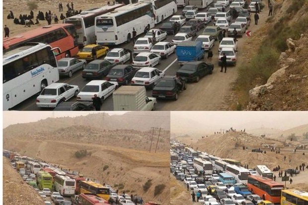 ترافیک سنگین در مسیرهای منتهی به استان ایلام