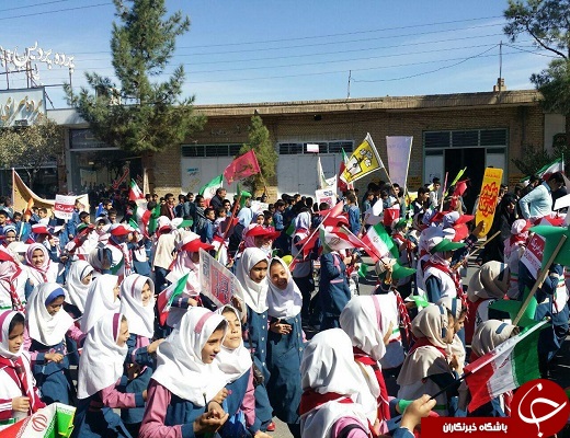 آغاز راهپیمایی 13 آبان دریزد و شهرستان ها+تصویر