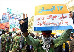 راهپیمایی روز 13 آبان در شهرستان نمین برگزار شد