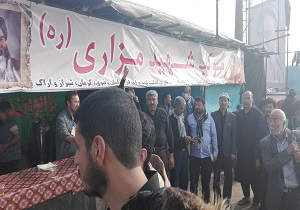 خدمات رسانی خادمان افغانی به زوار حسینی در مرز شلمچه