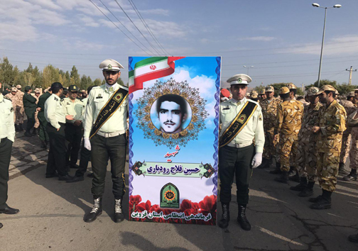 تشییع پیکر شهید فلاح در قزوین