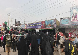 خدمات رسانی مواکب به زوار حسینی در مرز شلمچه