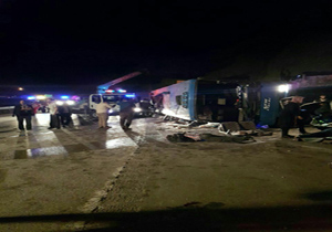 حادثه رانندگی در جاده سوادکوه با ۱۴ کشته و ۲۴ زخمی +تصاویر