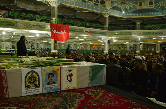 تصاویر مراسم وداع با شهدا در شهرکرد