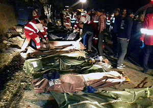شناسایی ۱۱ جسد حادثه واژگونی اتوبوس تهران به گنبدکاووس
