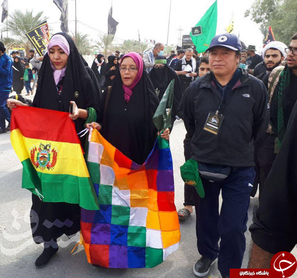 حضور دو خبرنگار آمریکای جنوبی در پیاده روی اربعین +عکس