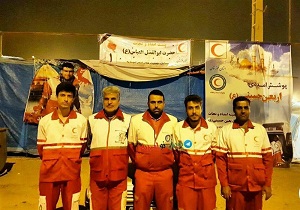 اکیپ امداد و نجات جمعیت هلال احمر امیدیه در مرز شلمچه مستقر شد