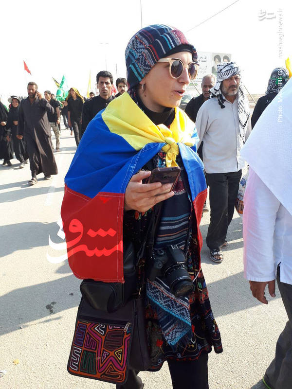 دیپلمات وزارت خارجه ونزوئلا در پیاده&zwnj;روی اربعین+تصاویر
