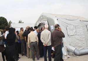 برپایی بیمارستان صحرایی در قصرشیرین