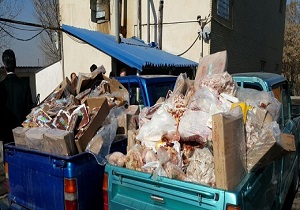ضبط و معدوم سازی بیش از 450 کیلو گرم فرآورده خام دامی در بافق