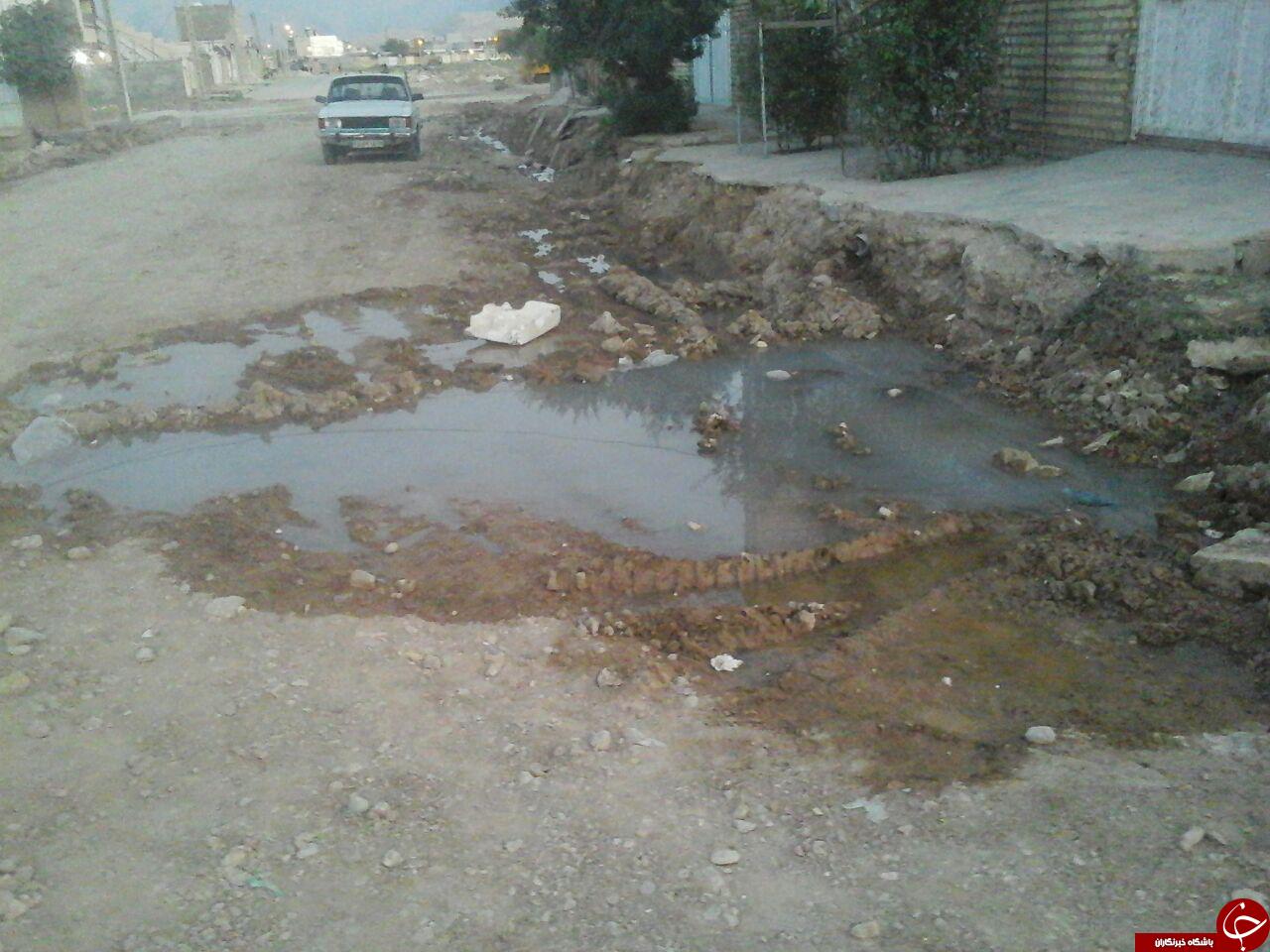 کمبود روکش آسفالت در معابر پارک جنگل + تصاویر